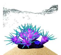 Syengery Décorations pour Aquarium en Corail,Ornements de Corail Doux en Silicone pour Bac à Poissons - Accessoires d'Aquarium Lumineux dans Le Noir pour Décoration d'Intérieur Appartement Dortoir