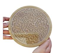 Syengery Jeu De Labyrinthe | Plateaux en Bois De Labyrinthe pour | avec 2 Billes Métalliques Plateau Circulaire | pour Voyage Route Fête Salle De Classe Famille Adolescents Adultes
