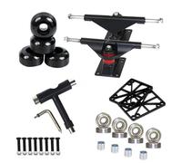 Syengery Kit de Trucks Skateboard avec Roues 52mm et Roulements - Ensemble Complet de 16 Pièces pour Monter Un Skateboard - Accessoires Inclus : Vis, Pads et Outil de Montage - Fits 7.5-8.0" Deck