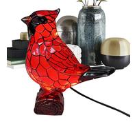 Syengery Lampe Oiseau,Accessoires De Bureau En Forme D'Oiseau En Résine Rouge,Lampe De Chevet | pour Salon Chambre Chambre d'Enfant Coin Lecture Dortoir Hôtel Appartement Vacances