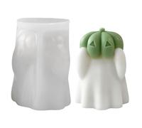 Syengery Moules En Silicone Pour Chandelles - Moule Fantôme Pour Plâtre,Moules Citrouille et Fantôme pour Halloween Artisanat Ciment Plâtre Résine Époxy Décoration Maison