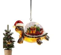 Syengery Ornements De Tortue pour Sapin De Noël - Décorations Festives D Animaux Marins en Acrylique 2D - Décorations De Noël Tortue De Mer - pour Cadeaux De Bas Intérieur Salon Porte Mur Fenêtre