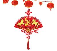 Syengery Pendentif Cheval Chinois, Présentation Plate pour Le Nouvel an, 2026 Année du Cheval Ornement Vietnamien, pour La Fenêtre Le Salon La Chambre L'Entrée Cadeau De Maisonnée Camarades