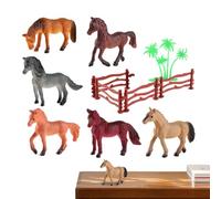 Syengery Petits Animaux de la forêt, Figurines réalistes de Animaux, Simulation de Poulet, Canard, Chat, Chien, âne, Jouets Assortis pour centres de Table de Ranch