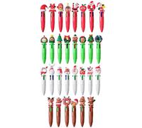 Syengery Stylos De Noël | 30 Pièces Fournitures Scolaires | Stylos Cartoon Noël Multicolores Mignons - Pour Adultes Étudiants Enseignants Maison École Bureau