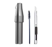 Syengery Taille-crayon pour Crayons de Maquillage,Outil Manuel d'Aiguisage pour Cosmétiques | Aiguisoir De Maquillage Avec Brosse À Sourcils Et Cutter - Pour Femmes Usage Professionnel Beauté Art