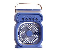Syengery Ventilateur Portable - Ventilateur de Bureau Portable - Silencieux Rechargeable Humidificateur Circulateur d'Air avec Veilleuse pour Chambre Camping Cuisine Maison Pêche Plage Vacances