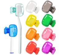 SYEYCW 10 Pièces Couvre Têtes de Brosse à Dents en Plastique, Couvre Brosse À Dents Tête Protecteur Clip, Brosse à Dents Caps Portables de Voyage, pour Brosse à Dents Manuelle et Électrique