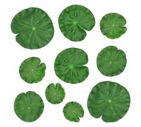 SYEYCW 10 Pièces Feuilles de Lotus Artificielles, Coussinets de Lys Flottants Ornements d'Étang en Plastique de 5 Tailles, pour les Étangs de Jardin à la Maison Piscine de Poissons Aquarium Décoration