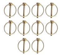 SYEYCW 10 Pièces Goupille de Lynch, 4.5mm x 40mm Goupilles de Sécurité en Acier, Goupilles de Lynch avec Anneau, Lynch Pin de Sécurité Rondes, pour Tracteurs, Véhicules Agricoles, Tondeuses à Gazon
