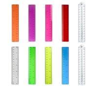 SYEYCW 10 Pièces Règles, Règle Pliante Transparente, Papeterie Scolaire Transparente, Incassable, pour Maison école Étudiants Bureau Salle de Classe, 8 Couleurs