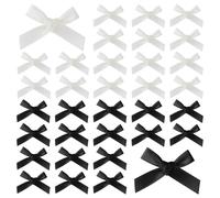 SYEYCW 100 Pièces Noeud Torsadé, 4.5 × 4 cm Mini Noeuds, Mini Ruban Nœuds Papillons Decoration, Noeud Satin, Ruban de Satin pour Cadeaux, Bricolage, Artisanat, Cartes, Emballage Cadeau, Gâteaux