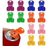 SYEYCW 12 Pièces Facile Ouvre Boîte Manuel, Plastique Ouvre Canette Bouchon, Coloré Ouverture Canette à Boissons, Réutilisable Ouverture Canettes en Aluminium, pour Cola, Bière, Soda, Boissons
