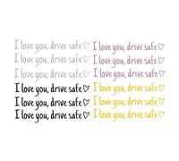 SYEYCW 12 Pièces I Love You Drive Safe Autocollant Pour Voiture, avec Cœur, 11 X 2cm, Générique Autocollants de Rétroviseur, pour Rétroviseur et Fenêtres, Femmes et Hommes