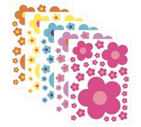 SYEYCW 140 Pièces Stickers Muraux Fleurs, Stickers Muraux Chambre Fille en PVC, pour Chambres d'Enfants, Jardins d'Enfants, Chambres à Coucher, Salons, Salles de Bains et Cuisines, pour Filles Garçons