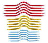 SYEYCW 15 Pièces Aiguilles de Câble en Aluminium Colorées, Aiguilles à Tricoter Courbées, Aiguille de Câble à Tricoter Crochet Tordue, Aiguilles Incurvées pour Tricot à la Main, Couleur Aléatoires