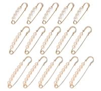 SYEYCW 15 Pièces Broche Femme, Epingle a Nourrice Mariage, Broches Elégante en Fausses Perles, Mode Perle Broche, Attache Traine Robe de Mariée, pour Vêtements Pulls Echarpes Jupes Décorations