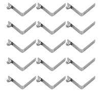 SYEYCW 15 Pièces Clips à Ressort de Kayak, 6 x 9mm Pinces à Boutons Poussoir, Clips à Pression en Acier Inoxydable, Ressort à Boutons Poussoir en V, pour Pagaie de Kayak, Pôle Tente, Argent