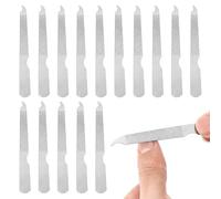 SYEYCW 15 Pièces Lime a Ongle, Petit Lime Ongles Métal, Lame de Coupe à Ongles en Acier Inoxydable, Soins des Ongles Réutilisables à Double Face pour Hommes Femmes, pour Podologie et Usage Personnel