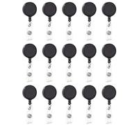 SYEYCW 15 Pièces Porte-Badges Rétractables, Enrouleur de Badge avec Clip, Pour Nominatifs, Porte-passe, Cartes Clés, pour Enseignants, Etudiants, Employés de Bureau