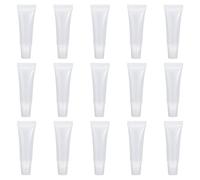 SYEYCW 15 Pièces Transparent Tubes Vides de Gloss, 10ml Tubes de Baume à Lèvres Vides, Mini Flacons Cosmétiques, Rechargeables Tube Gloss à Lèvres, pour Maquillage, Baume, Shampooing