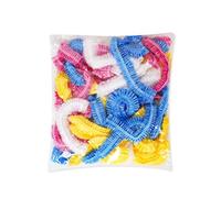 SYEYCW 150 Pièces Bonnet de Douche, ÉLastique Imperméables Bonnets de Douche, pour Douche, Usage Domestique, Hôtel, Voyage, Spa Dans les Salons de Coiffure, 42 cm, 4 Couleurs