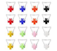 SYEYCW 16 Pièces Pinces-Nez pour la Natation, Pinces Nasales Étanches en Silicone pour la Natation, Réutilisable Pinces à Nez, Pince-Nez en Silicone pour Adulte, Enfant et Débutant, 8 Couleurs