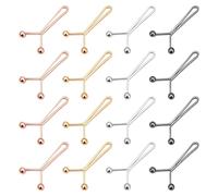 SYEYCW 16 Pièces Resserre Pantalon, Attache Pantalon, Serre Taille Réglable, Serre Taille Pantalon Sans Couture, Boutons de Pantalon Amovibles, pour Jeans, Jupes et Vêtements Décontractés, 4 Couleurs