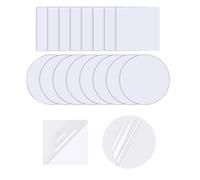 SYEYCW 18 Pièces Patchs Réparation Transparent Imperméable, Rustine Bouee Gonflable, TPU Tape Réparation Autocollants, pour Doudoune, Anneau de Natation, Tente, Dinghies Matelas Gonflables