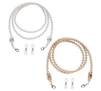 SYEYCW 2 Pièces Cordon Lunettes Femme, Sangles Antidérapantes pour Lunettes, Cordon pour Lunettes Charmant et Tendance à Porter Autour Du Cou, Chaine pour Lunette en Perles Acryliques pour Lunettes