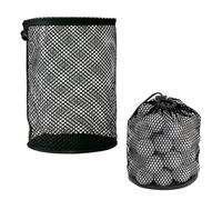 SYEYCW 2 Pièces Noir Sac de Rangement pour Balles de Golf, Sac de Balles de Golf en Filet avec Cordon de Serrage, Grands Pochette de Rangement de Transport en Maille, pour Écoles, Fitness, Voyages