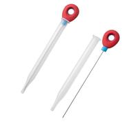 SYEYCW 2 Pièces Testeur de Gâteaux, avec Couvercle, Aiguilles de Testeur de Gâteaux Réutilisables en Acier Inoxydable, pour la Boulangerie, la Cuisine, les Muffins, les Cupcakes, le Pain