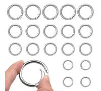 SYEYCW 20 Pièces Mousqueton Rond, Ressort Anneau Boucle Alliage de Zinc, Crochet à Ressort Joint Torique Snap, pour Sacs, Sangle de Sac à Main, Porte-Clés, Travaux Manuels, Bricolage Accessoires