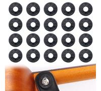 SYEYCW 20 Pièces Noir Verrouillage de Guitare, Caoutchouc Serrures de Sangles de Protection Guitare, Accessoires de Guitare Souples, pour Guitare Acoustique, Guitare électrique, Basse, Ukulélé