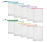 SYEYCW 20 Pièces Sac à Savon, Filet Savon Solide Douche, Sachet de Savons avec Cordon, Filet Nettoyant pour Visage, pour Douche, Nettoyage Visage, Soins Peau, Masage, Couleur Aléatoire