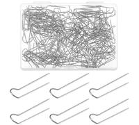 SYEYCW 200 Pièces Epingles en Forme de U, 23mm en Acier Inoxydable, avec Boîte de Rangement, pour Travaux Manuels, Ourlets, Plantes Artisanales, Fixer des Couronnes