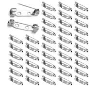 SYEYCW 250 Pièces Épingle à Nourrice, Attache Broche de Sécurité, 20mm Fermoir Avec 2 Trous, Argent Pins Epingles pour Insigne de Bijoux de Bricolage