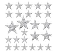 SYEYCW 26 Pièces Patch Thermocollant Etoile, Patch Thermocollant Étoiles à Paillettes, 4 Tailles Autocollants en Cristal d'Étoiles Patchs Thermocollants, pour Jeans, Vestes, Sacs à Dos, Chapeaux
