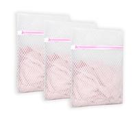 SYEYCW 3 Pièces Filet à Linge Machine à Laver, Sacs à Linge en Maille 30 x 40cm, Avec Ffermeture Eclair Dissimulée, Réutilisables, pour Vêtements Délicats, Lingerie, Chaussettes