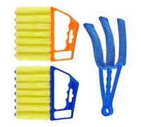 SYEYCW 3 Pièces Nettoyage de Stores, Réutilisable Outil de Nettoyage de Stores, Nettoyeur de Store VéNitien avec 7 Rouleaux Tête de Brosses, pour Store VéNitiens, Climatiseurs Verticaux