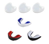 SYEYCW 3 Pièces Protège Dents Sport Enfant, Moulable Bouclier de Gomme, avec Étui Portable Transparent, Protéger Dents, pour Sports de Contact, Rugby, Arts Martiaux, MMA, Boxe, Hockey (6 à 12 Ans)