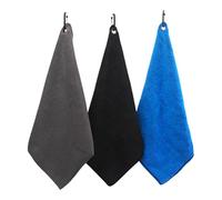 SYEYCW 3 Pièces Serviette de Golf, Serviette de Golf en Microfibre avec Mousqueton, Serviettes de Golf Multifonctions, Serviette de Nettoyage, pour Sport en Plein, Yoga Camping Gym Course Vélo