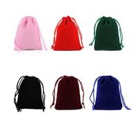 SYEYCW 30 Pièces Pochette Bijoux Velour, Velours Cordon Cadeau Sac, 7 × 9 cm Sac à Cordon Réutilisable, pour Noël, Fête d'Anniversaire, Faveurs de Mariage, Bonbons, Sac Cadeau de Banquet, 6 Couleurs