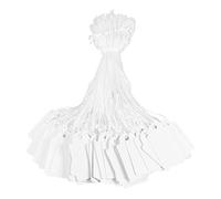 SYEYCW 300 Pièces Étiquettes de Prix, 35 x 22mm Blanches Étiquettes Prix avec Ficelles, Petites Inscriptibles Étiquettes de Prix, Étiquettes de Marquage en Papier, pour Vêtements, Bijoux, Cadeaux