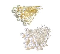 SYEYCW 36 Pièces Epingle à Cheveux, Accessoires pour Cheveux en Forme de U Mariée, 6 Tailles Épingles à Cheveux en Perles de Mariée pour Mariée, Mariage, Bal, Fête, Demoiselle d'Honneur, 2 Couleurs