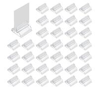 SYEYCW 36 Pièces Supports de Cartes en Acrylique, 1.9 x 1.3cm Transparents Supports de Table, Porte Cartes en Plastique pour Pièces de Jeu de Société, pour Cartes de Mariage, Photo, Affichage d'Images