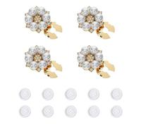 SYEYCW 4 Pièces Couvercle de Boutons en Strass, 10 Le Bouton, Couvre à Manches de Chemise, pour Couture, Chemisier, Robe Costume, Loisirs Créatifs, Femmes et Hommes