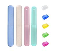 SYEYCW 4 Pièces Étui à Brosse à Dents, 5 Pièces Capuchon Brosse a Dents, Protège Brosse a Dents Voyage, Cache Brosse a Dent Plastique Portable, pour Voyage, Maison, Camping et École