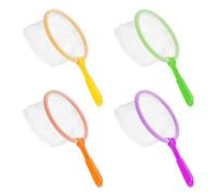 SYEYCW 4 Pièces Filets de Pêche en Plastique, Outil d'apprentissage Précoce Filets Anti-Insectes, pour Jouet de Plage, Attrape Insectes et Papillons, Équipement de Jeu Extérieur Compact