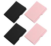 SYEYCW 4 Pièces Petite Boite Cadeau, Noir et Rose Petite Boite a Bijoux Portable avec Couvercles, pour les Colliers Anneaux Bracelets Boucles d'Oreilles, pour l'Anniversaire Mariage Fête Favors Cadeau